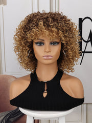 Curly Brown Short Hair Wig