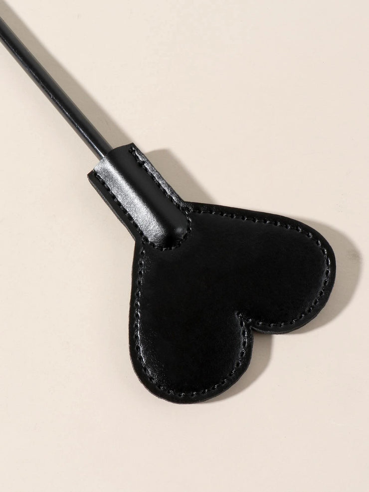 Heart shaped Black Leather slapper